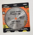 Vtg Black & Decker 7-1/4 Circular Saw Blade Piranha 40 Carbide Teeth Used. Price: $15.00.