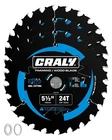 Craly Inch Teeth Wood Cutting 5-1/2'', 5/8'' Arbor, 24T*3, Black New. Price: $30.29.