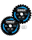 2X Craly 3-3/8" 24/ 36 Teeth Wood Cutting Framing Fine Finish Circular Saw Blade Open. Price: $17.59.