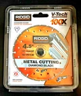Ridgid 4.5" Metal Dry Cutting Diamond Blade V-tech HD-MTL45 (brand New). Price: $12.99.