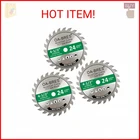 3 Pack 4-1/2-INCH 24T Tct Carbide Tipped Teeth Compact Circular Saw Blade With New. Price: $17.36.