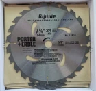Porter Cable 12810-10 7-1/4" X 24T Riptide Saw Blade Pack New. Price: $32.50.