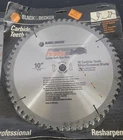 Saw Blade 10 Carbide Tip 60T Black & Decker Piranha #73-770 Usa (H-1-7) New. Price: $29.99.