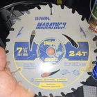 Irwin Marathon 7-1/4 24T Carbide Circular Saw Blade For Construction Open. Price: $13.00.