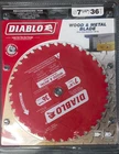 Diablo D0736GPX 1/4" Tooth Wood And Metal Cutting Saw Blade Italy New. Price: $22.00.