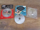 3 Circular Saw Blades 4" 1/2" Arbor -craftsman, Lifetime, Tmx Open. Price: $14.50.