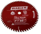 New Diablo D0760A 7-1/4" X 60-TOOTH Ultra Finish Saw Blade 5/8" Arbor Italy. Price: $21.50.