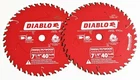 2 Diablo 7-1/4" Carbide Tip Circular Saw Finish Blades Tooth D0740 Freud New. Price: $27.99.