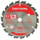 Craftsman 6-1/2 In. X 5/8 Thin Kerf Carbide Circular Saw Blade 18 Teeth New. Price: $12.95.
