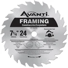 Avanti A0724A Circular Saw Blade, 7-1/4 In Dia, 24-TEETH, 5/8 Arbor, Carbide New. Price: $14.21.