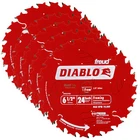 5-PACK Freud D0624A Diablo 6-1/2-INCH 24T Atb Perma-shield Framing Saw Blades New. Price: $59.53.
