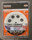 Ridgid 7 In. Pcd Cup Wheel For Removal Of Coatings, Adhesives, Epoxy, & Paint New. Price: $44.99.