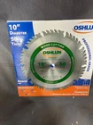 Oshlun 10" 50T Combo Carbide Tip Wood Cutting Saw Blade New. Price: $38.00.