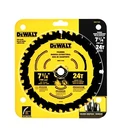 Dewalt DWA171424, Circular Saw Blade, 24-TOOTH, Tungsten Carbide-tipped, 7-1/4" New. Price: $11.99.