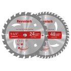 Revvstark 5-1/2" (10MM Arbor) Circular Saw In 24&48T, Silver New. Price: $24.66.