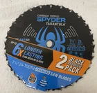 Spyder Tarantula (2) Pack 7 1/4 In Carbide Steel Circular Saw Blade 24 Tooth 6X New. Price: $18.99.