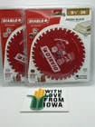X2 Freud D0536X Diablo 5-3/8 Inch Tooth Atb Finish Cordless Trim Saw Blade New. Price: $47.95.