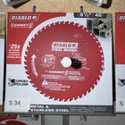 Diablo D0648CFA 6-1/2" X 48T Steel Saw Blade For Metal New. Price: $29.99.