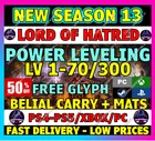 Diablo 4 Season 13 Power Leveling Glyph Pit Gold Mats Runes Pc Ps Xbox Xp Brand. Price: $30.00.