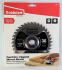 Goldblatt 1/4 In. Carbide Tipped 36 Teeth Wood Blade New Sealed. Price: $23.99.
