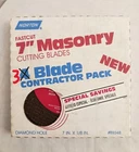 New Open Box 3 Norton 7" Masonry Cutting Blades Fits 7-7 1/4" Portable Saws. Price: $19.99.