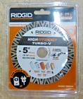 Ridgid Turbo-v 5 In. Rim Diamond Blade For Masonry High Efficiency Cutting New. Price: $19.99.