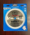 Hart 60 Carbide Teeth 184MM Thin-kerf Circular Blade 7-1/4" Saws 7500 Rpm New. Price: $21.95.