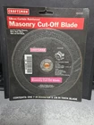 Craftsman 7" Masonry Cut Off Blade Silicon Carbide Reinforced 24 Grit 64538-NIP New. Price: $15.97.