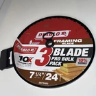 Diablo D0724R3 Circular Saw Framing Blade Pro Pack New. Price: $18.99.