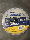 2-PACK Irwin Marathon 6-1/2INCH Carbide Tooth Saw Blade IWAS612182L New. Price: $16.00.