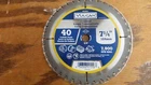 (5) Vulcan Carbide Saw Blades 7 1/4" 40 Teeth Crosscut New. Price: $59.99.