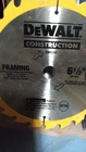Dewalt DW9154 6-1/2-INCH Framing Blade With 5/8" Arbor New. Price: $14.00.