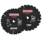 Craftsman 7-1/4 Inch Titanium Carbide-tipped Circular Saw Blade, 2-PK. New. Price: $33.00.