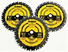 3 Dewalt 6-1/2" Carbide 24T Cordless Circular Saw Blades Framing DWA161224 New. Price: $33.99.