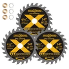 Angelsword 4-1/2 Inch Circular Saw Blade, 7/8" Arbor 24T, 3 Pc Silver New. Price: $20.44.