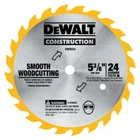 Dewalt DW9054 5-3/8" X 24 Tooth Smooth Woodcutting Carbide Saw Blade New. Price: $17.05.