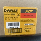 Dewalt DW8005 Hp Metal Cutting Chop Saw Wheel 10" X 7/64" 5/8" (10 Pcs.) New. Price: $59.99.