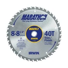 Irwin 14053 Marathon Tpi Diamond Ground Atb Circular Saw Blade 8-1/4 Dia. In. New. Price: $42.91.