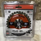 New Crescent Steelslicer Medium Metal 5 3/8'' Circular Saw Blade Tooth. Price: $24.99.