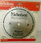 Nicholson Magicut 8" Circular Saw Blade 80566 Usa All Purpose Combination New. Price: $9.99.