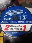 Avanti Pro Framing Circular Saw Blade Wood Cutting 7-1/4 In. X 24-TOOTH (2 Pack) New. Price: $7.00.