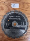 Black & Decker Piranha 6-1/2" Carbide Saw Blade 18 Teeth New Ripping Crosscut. Price: $14.99.