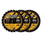 Vierdwin 7-1/4 Inch Circular Saw Blades Combo 24T/40T/60T 5/8 Arbor Carbide... New. Price: $29.64.