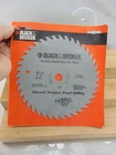 Black & Decker 73-037 7-1/4" Piranha Carbide Steel 40 Tooth Blade 5/8" Brand New. Price: $12.50.