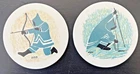 Vintage Ornamin Canadian Inuit Series Melamine Plate Set By Artist Mika Used. Price: $17.00.