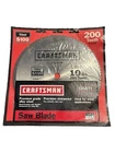 Craftsman 26811 10" X 200 Tooth Saw Blade Crosscut Plywood Power Tool Accessory New. Price: $19.95.