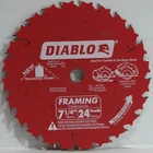 Freud Diablo D0724PX 7-1/4" 24TCARBIDE Circular Framing Saw Blade 5/8 Arbor Wood Open. Price: $11.97.