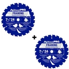 7-1/4 In. X 24-TOOTH Framing Circular Saw Blade (2-PACK) New. Price: $10.24.