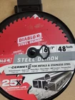 Diablo Steel Demon 6-1/2 Cermet Ii Saw Blade 48T For Metals & Stainless New. Price: $19.95.