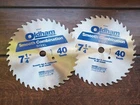 2 Oldham 7-1/4" X 40 Tooth Smooth Cutting Circular Saw New Blades.. Price: $13.99.